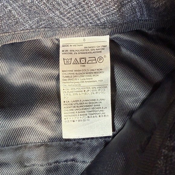 Banana Republic Pant Womens Size 8 Wide Leg Flannel Trouser - Picture 5 of 12